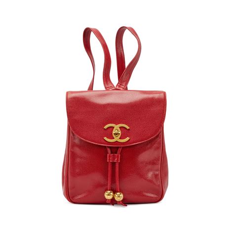 chanel 14c red caviar|Chanel Vintage Red Caviar CC Backpack Gold Hardware, 1991 .